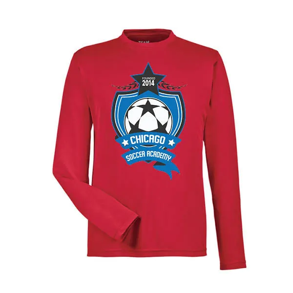 Team 365 Zone Performance Long Sleeve Shirts Chicago Soccer Academy