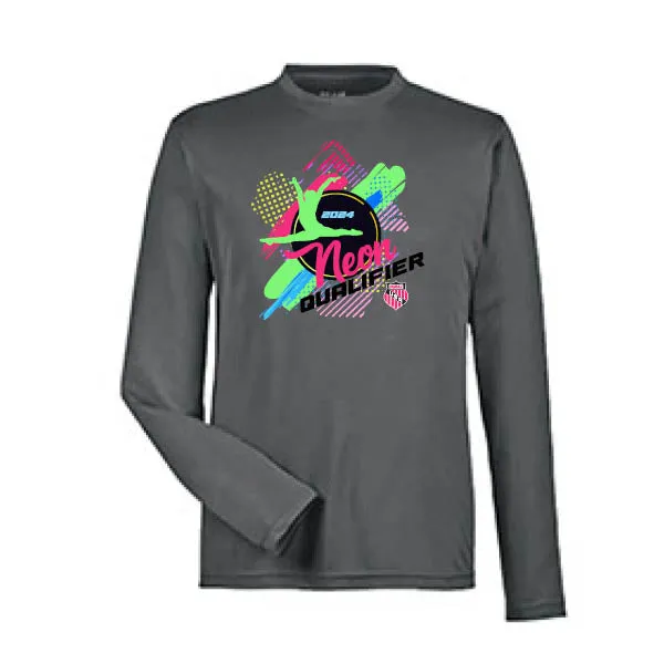 Team 365 Zone Performance Long Sleeve Shirts Neon Qualifier