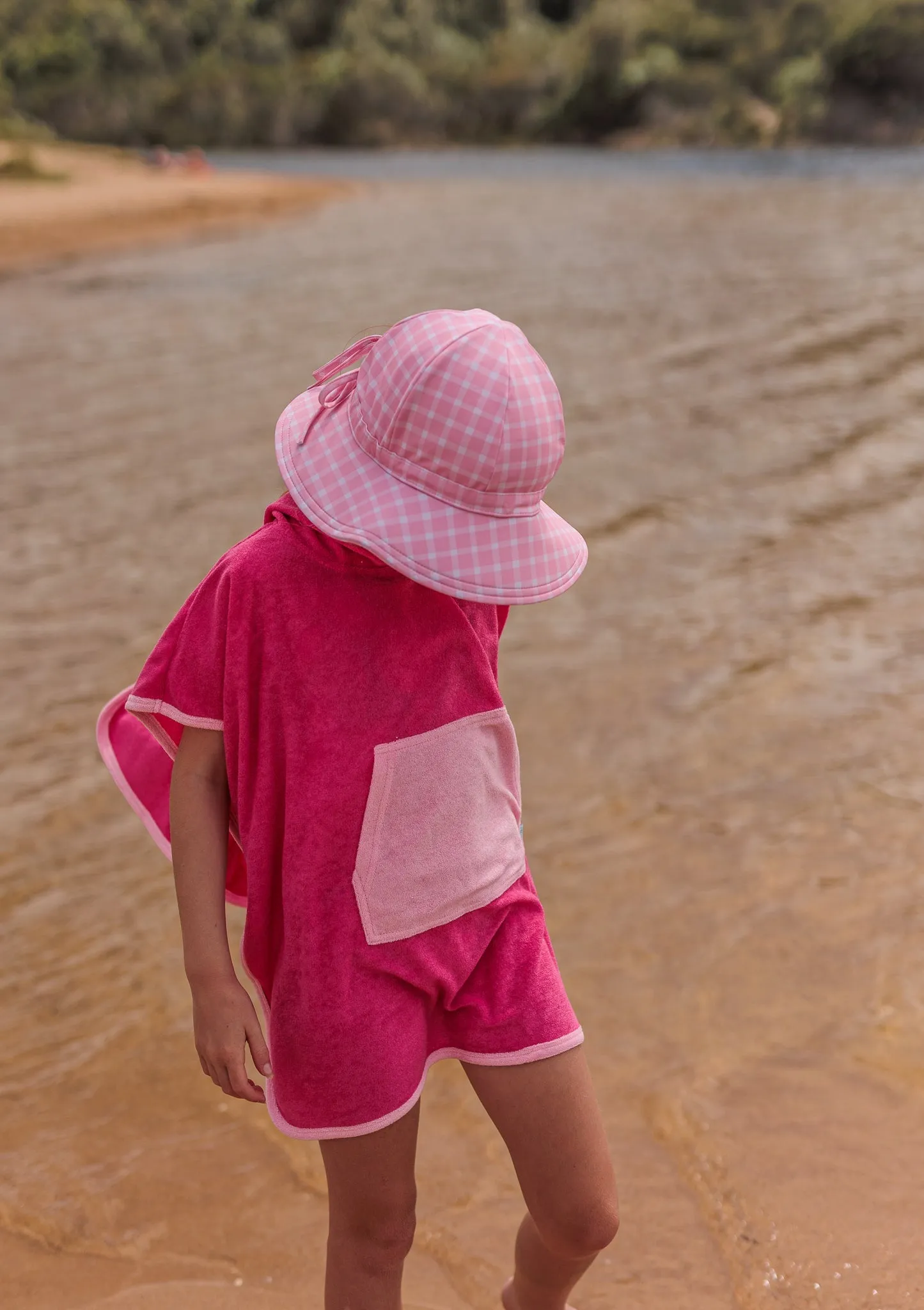 Terry Towelling Hooded Towel - Pink
