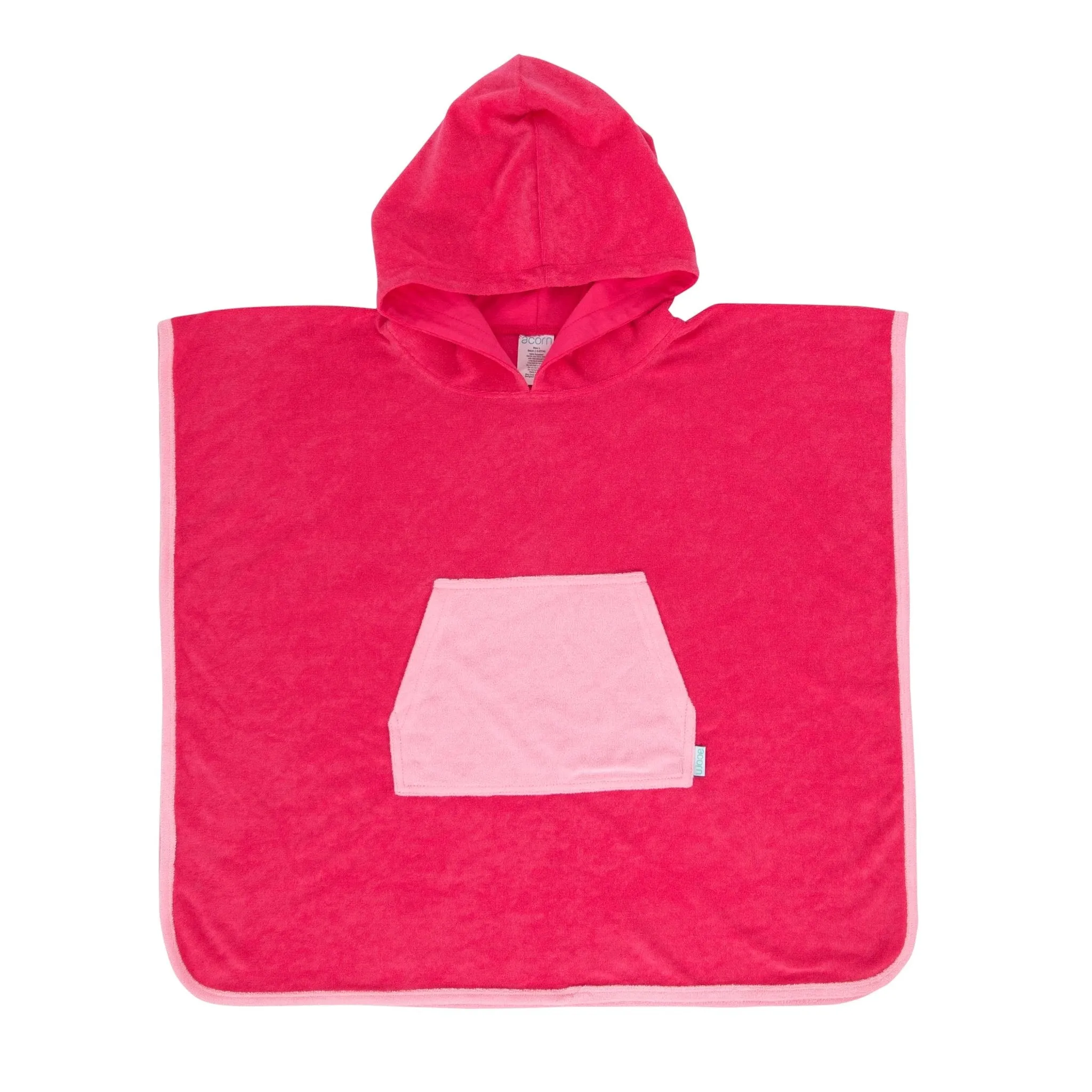 Terry Towelling Hooded Towel - Pink