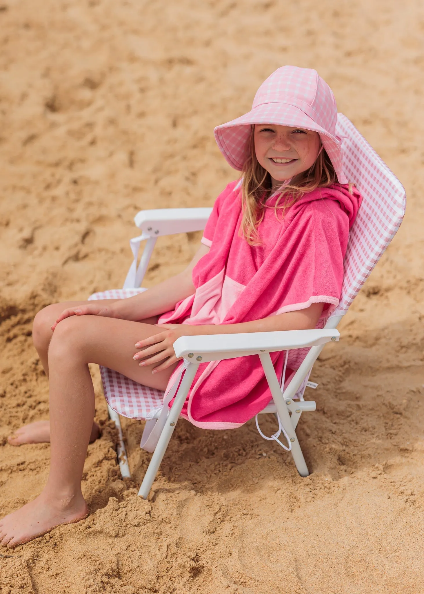 Terry Towelling Hooded Towel - Pink
