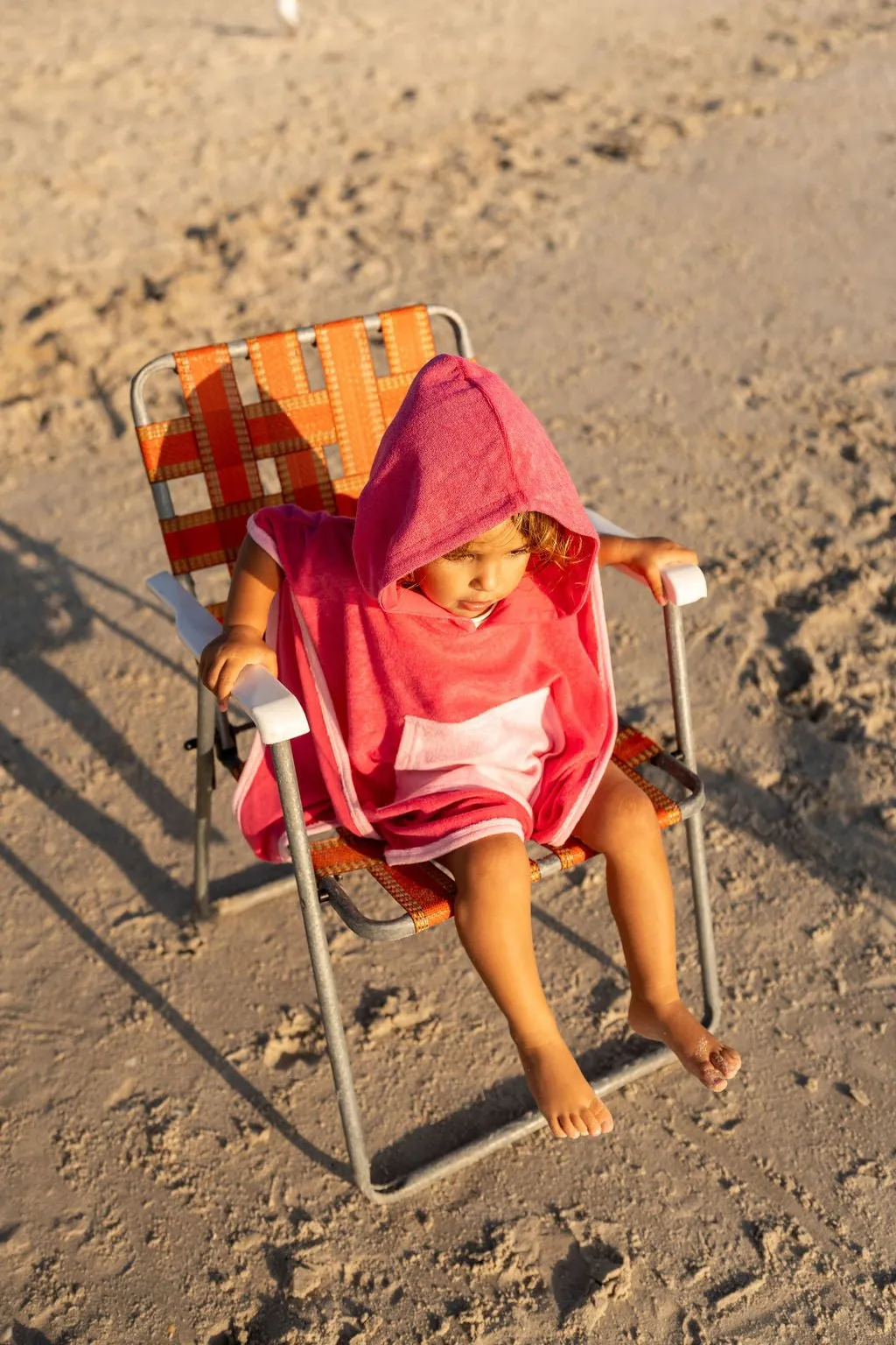 Terry Towelling Hooded Towel - Pink