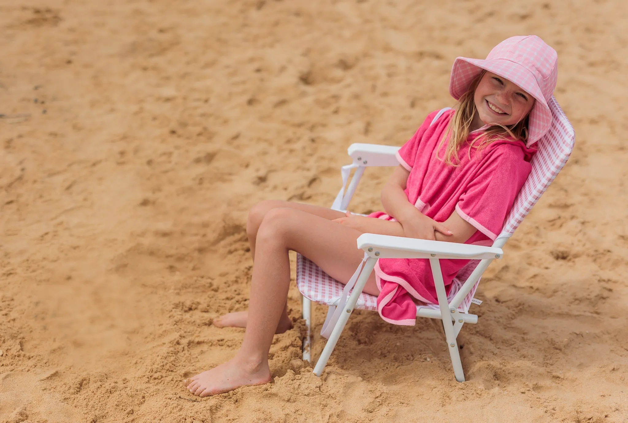 Terry Towelling Hooded Towel - Pink
