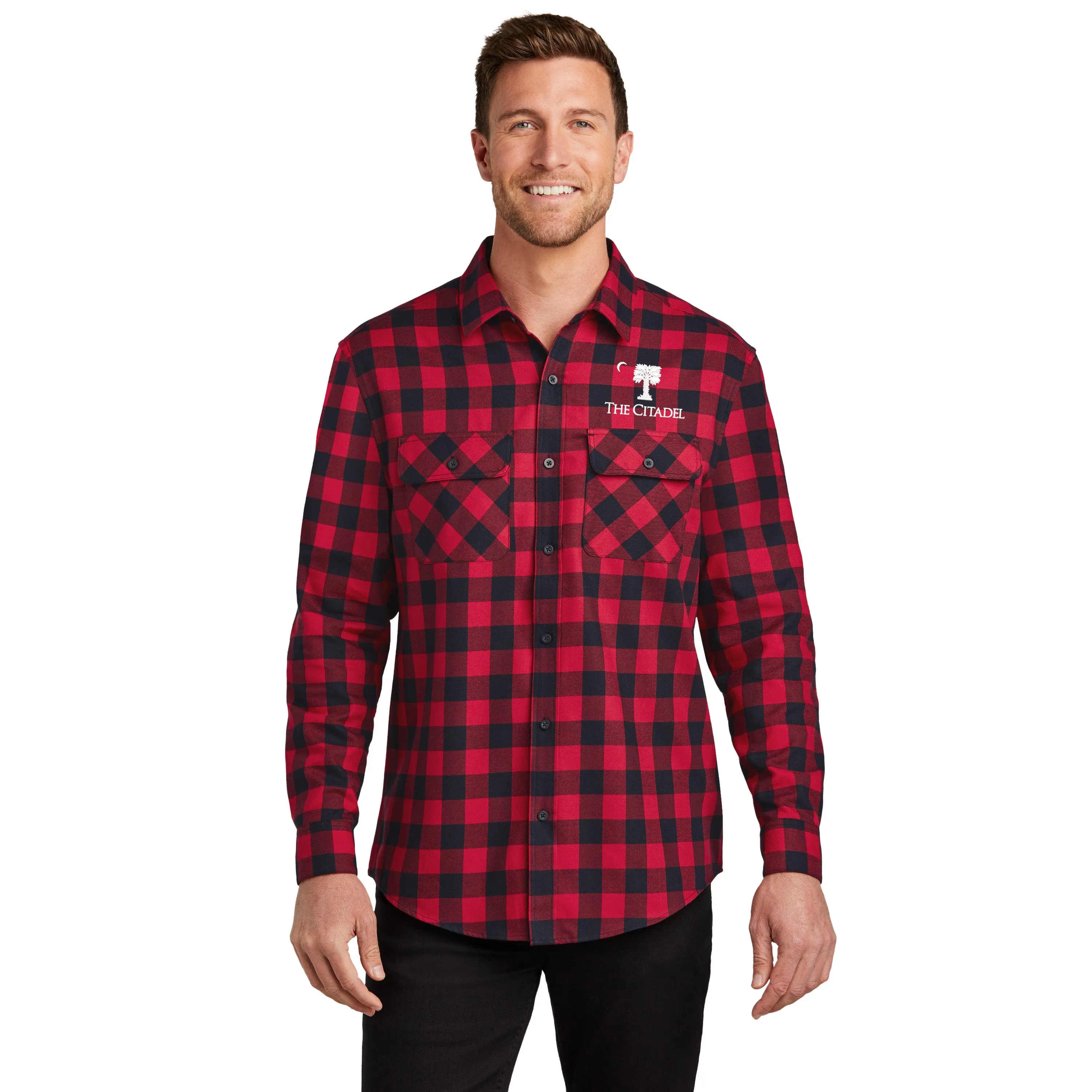 The Citadel, Big Red, Plaid Flannel Shirt