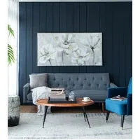 The Flowers Abstract With Foil Framed Canvas Print - Dasch Design