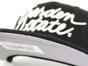 The Garden State Script New Era 59Fifty Fitted Hats (Black Gray Under Brim)