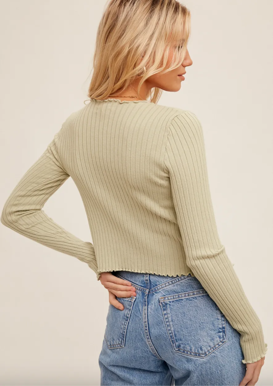 The Kelsie Tie Front Cropped Cardigan