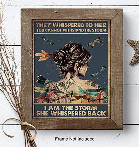 They Whispered to Her You Cannot Withstand The Storm - Inspirational Wall Art