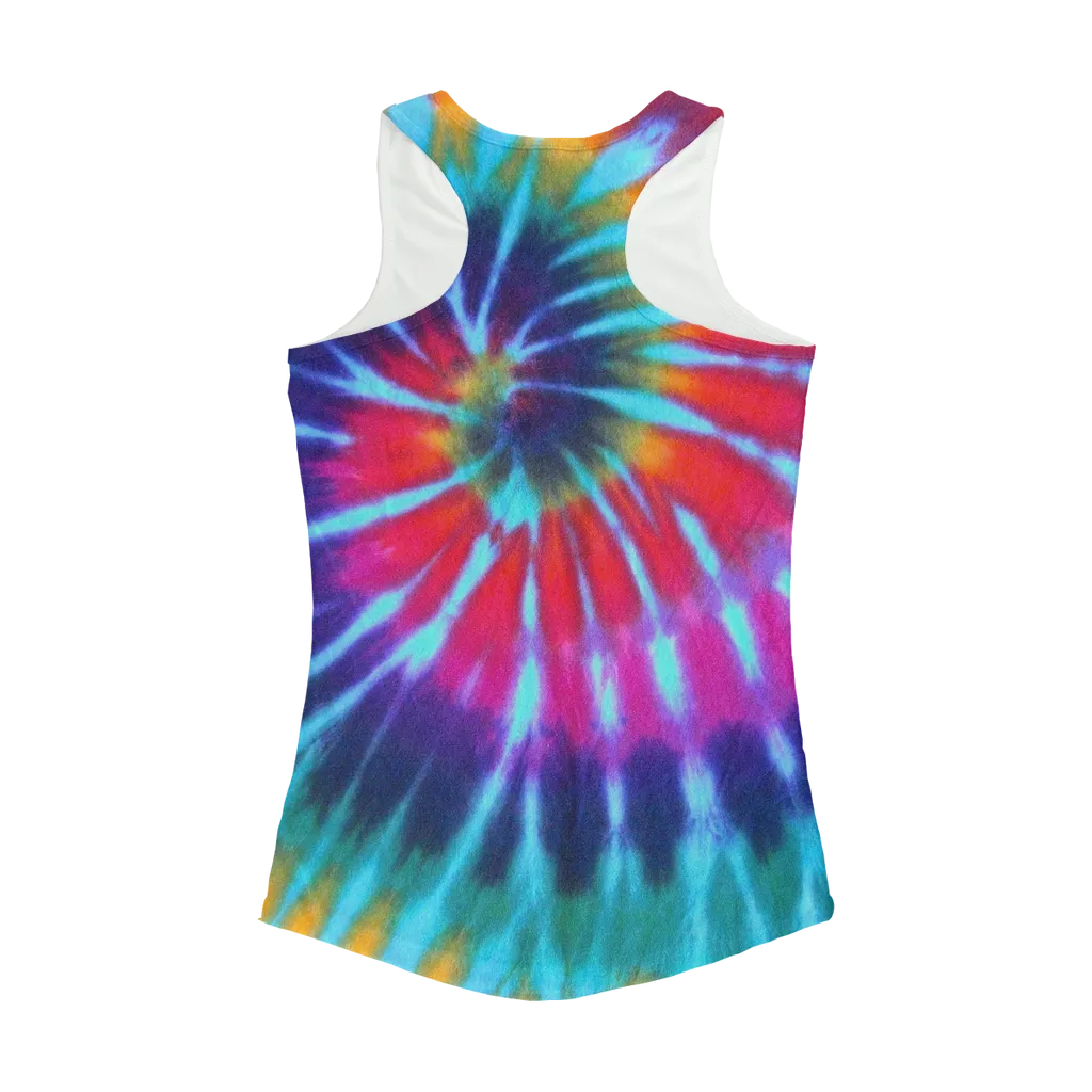 Tie Dye Pattern Women Performance Tank Top