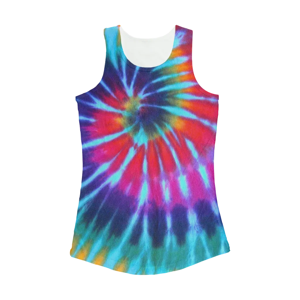 Tie Dye Pattern Women Performance Tank Top