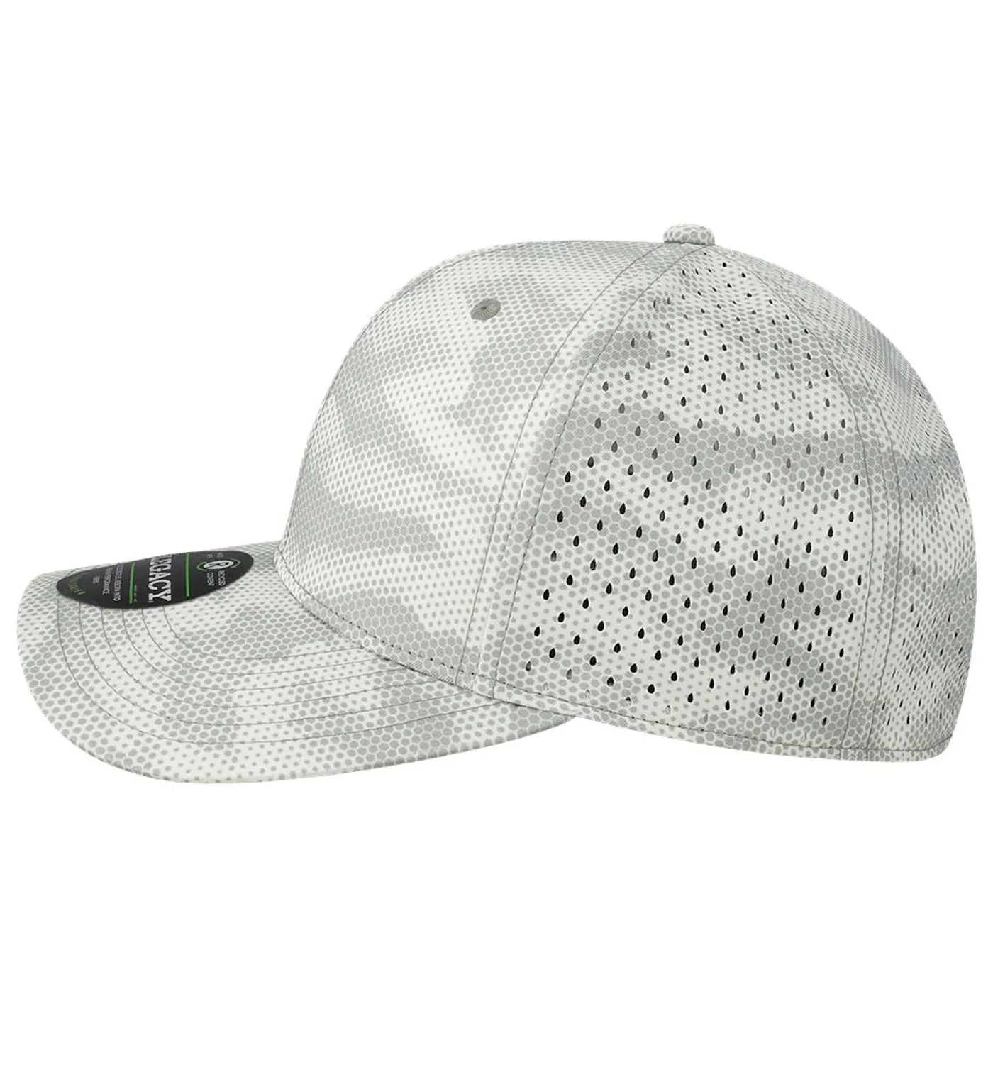 Tiger Shark & Mermaid Performance Grey Camo Dots Hat