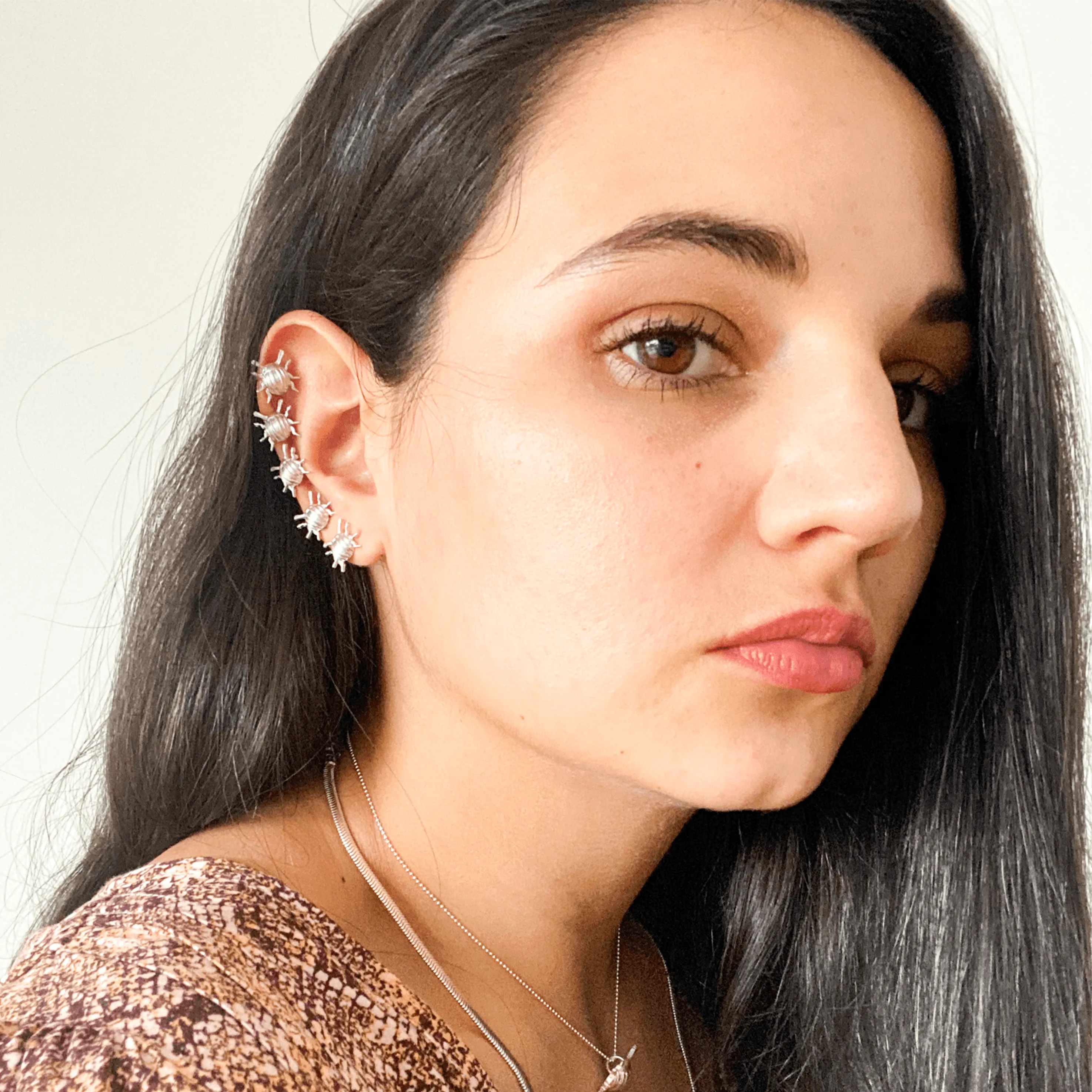 Tiny Beetle Ear Cuff