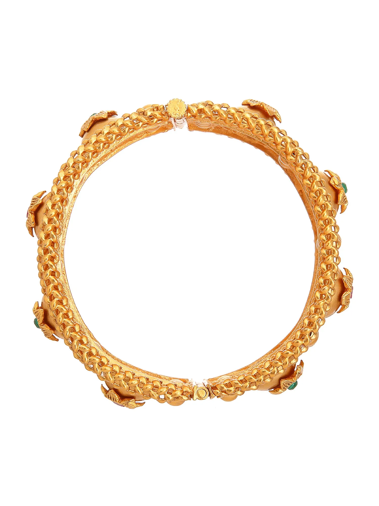 Traditional Gold-Plated Handcrafted Jadau Bangles