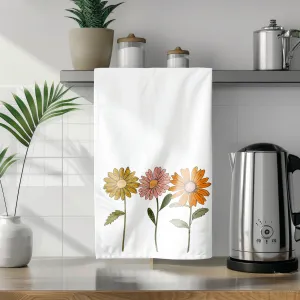 Trio of Retro Daisies Tea Towel | Good Vibrations Collection