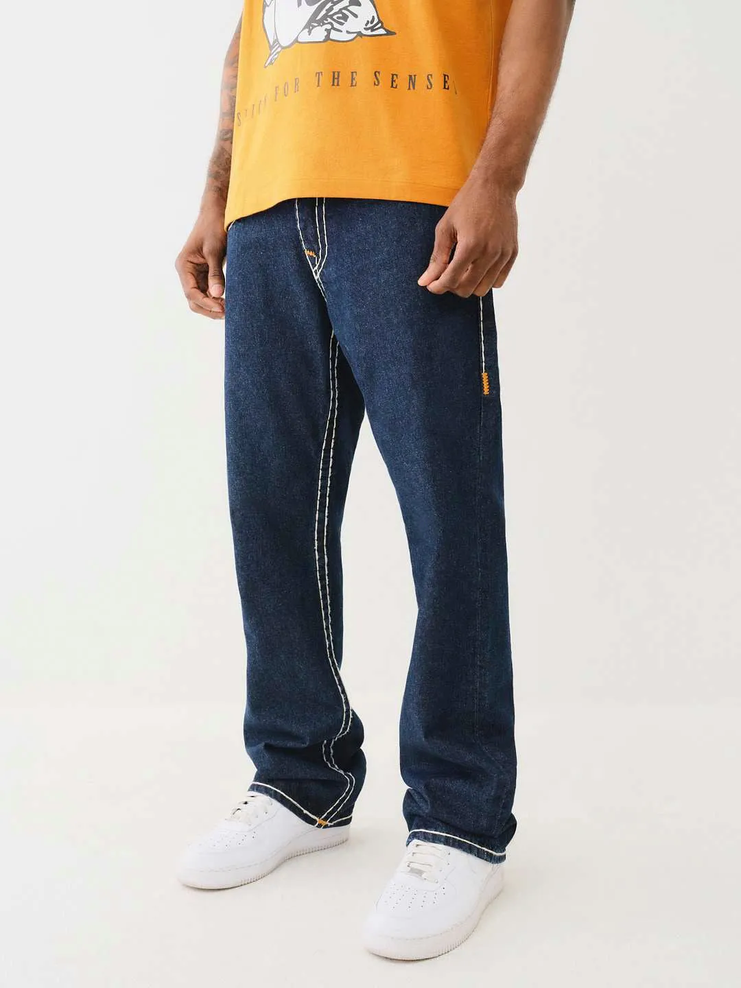 True Religion Super T Billy Bootcut Fit Blue Mid-Rise Washed Jeans
