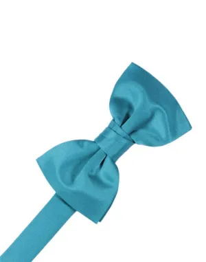 Turquoise Luxury Satin Kids Bow Tie