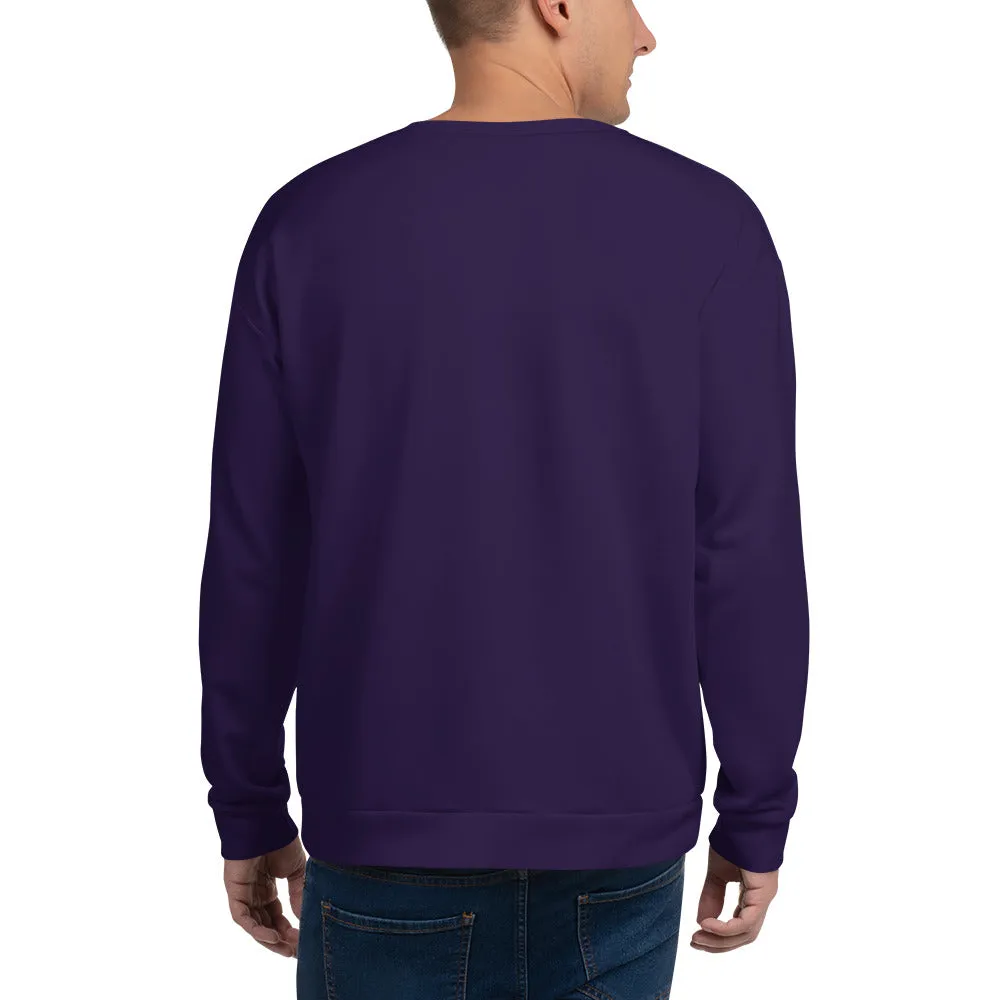 Unisex Sweatshirt, Memphis Robot Maroon