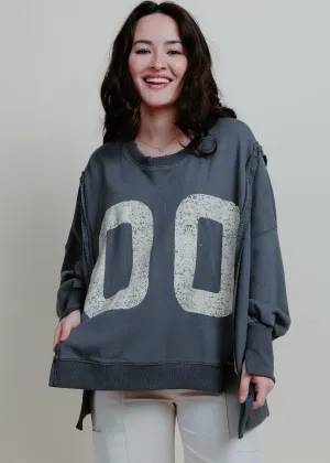 Varsity Frayed Crewneck