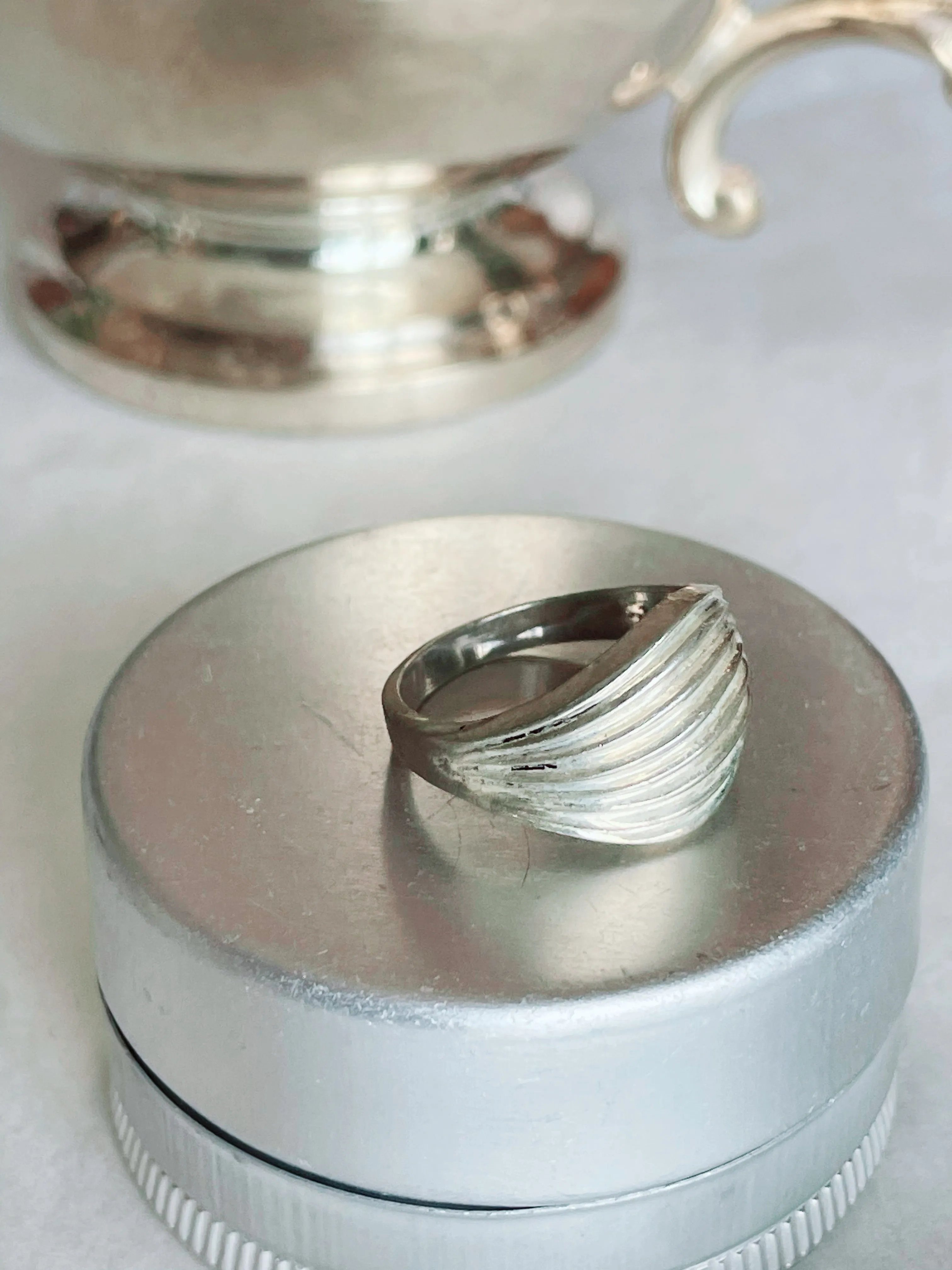 Vintage Abstract Silver Ring