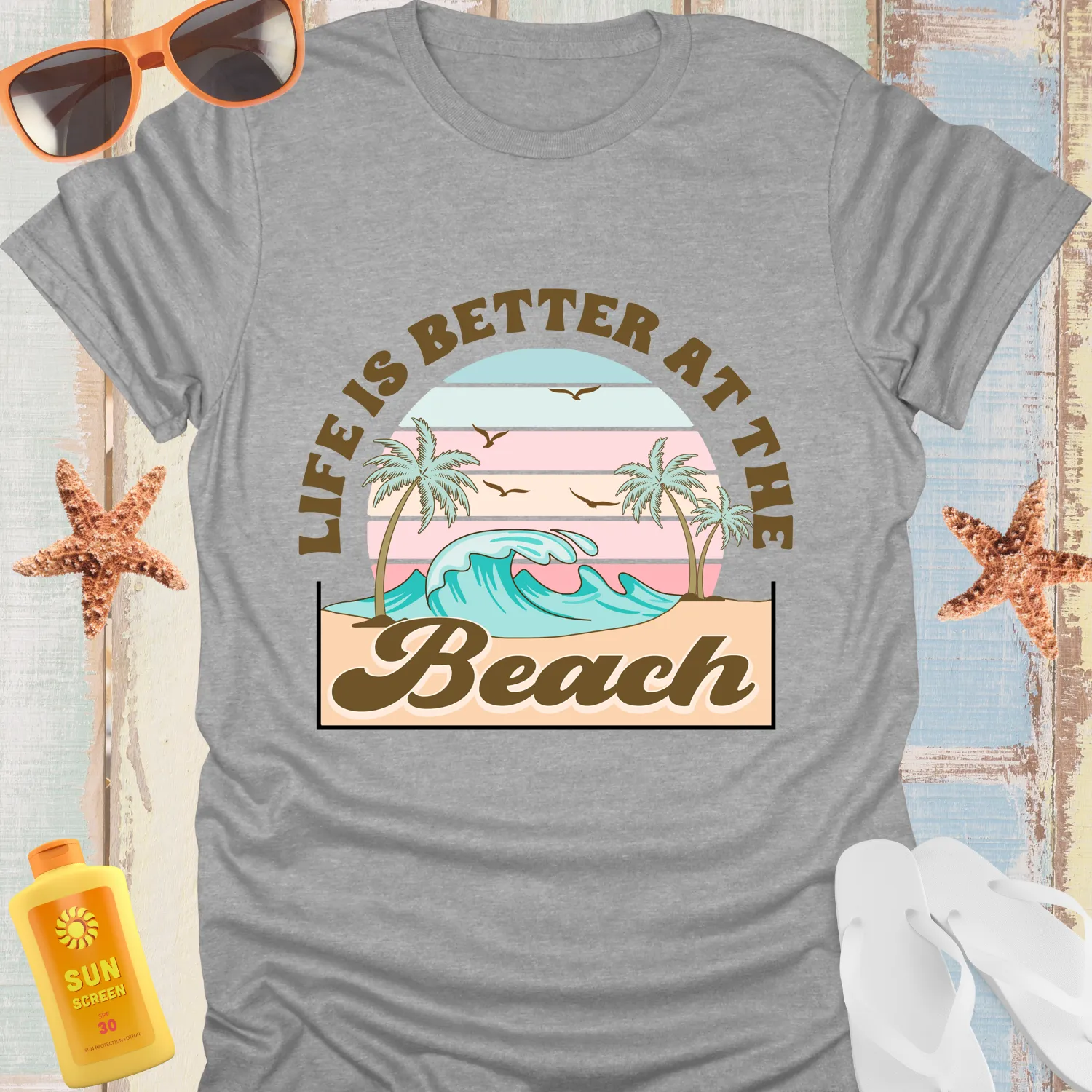 Vintage Beach T-Shirt Life Is Better At The Beach