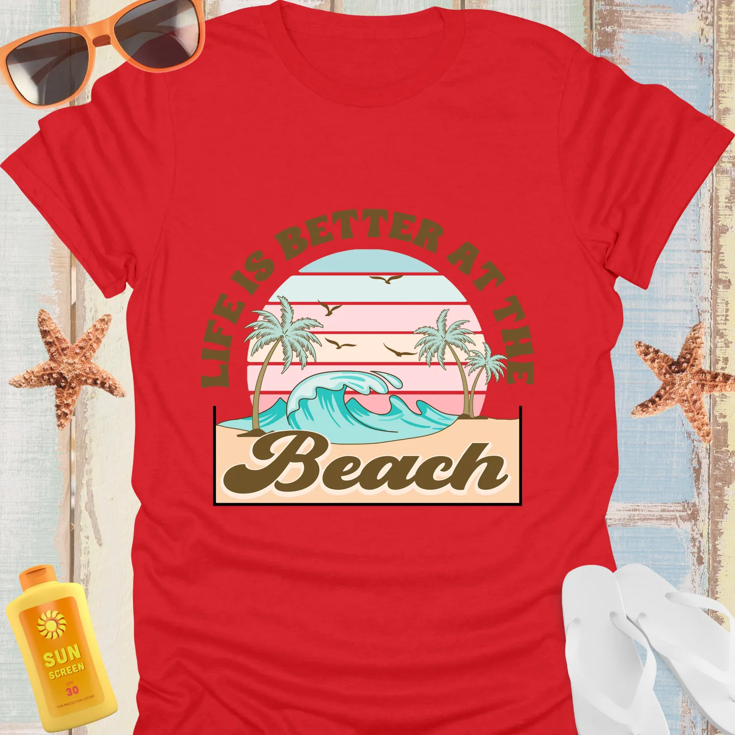 Vintage Beach T-Shirt Life Is Better At The Beach