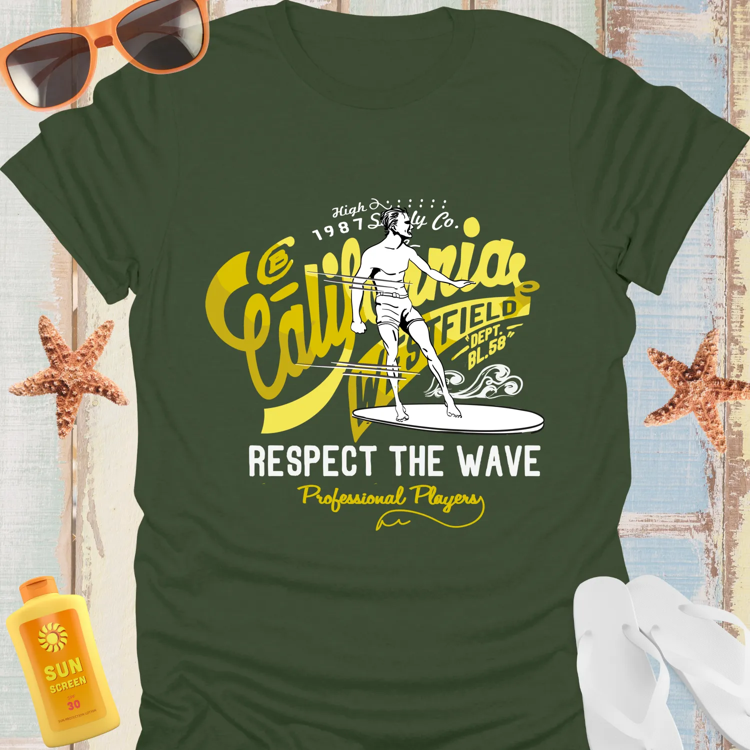 Vintage California Surf Tee Retro Beach Vibes Shirt