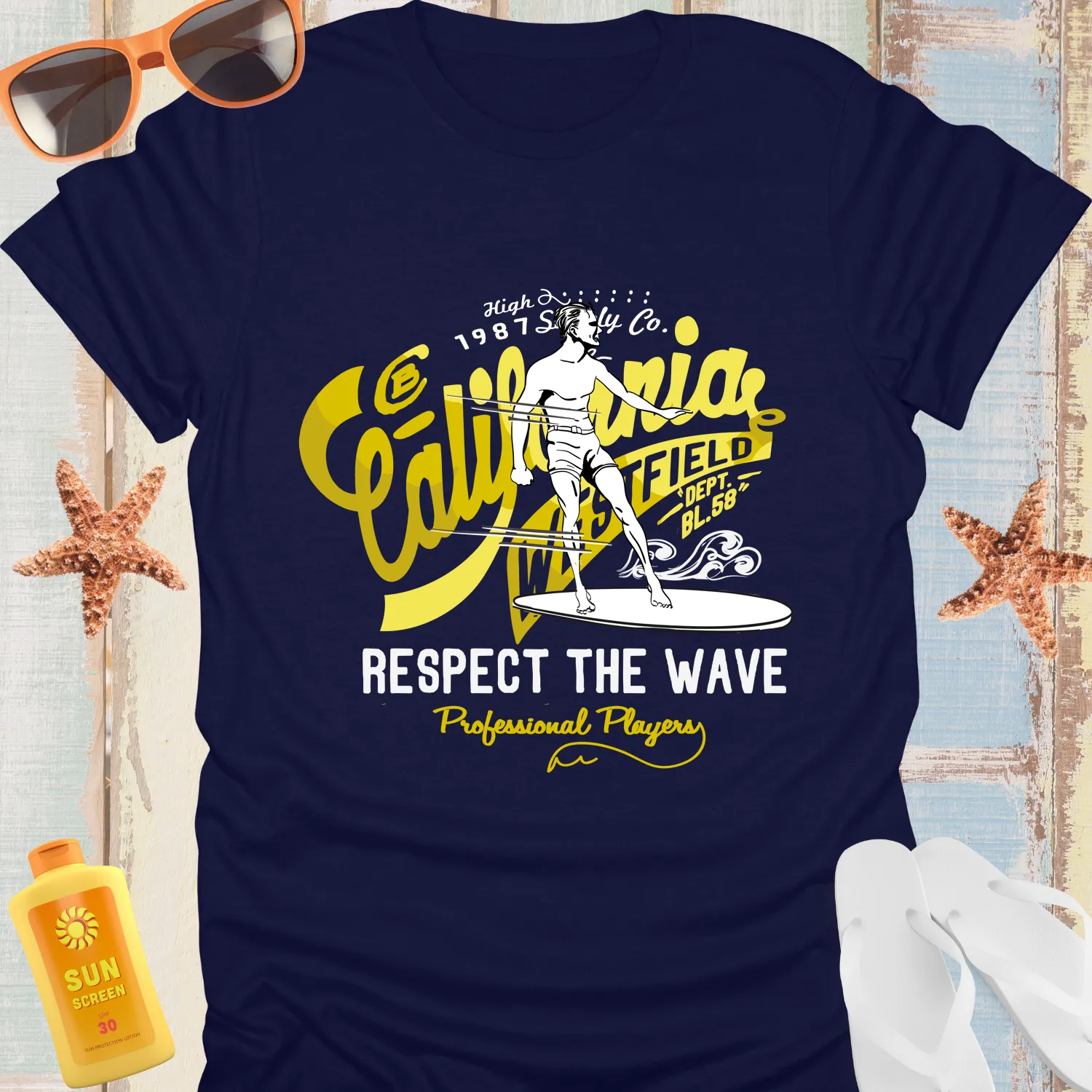 Vintage California Surf Tee Retro Beach Vibes Shirt