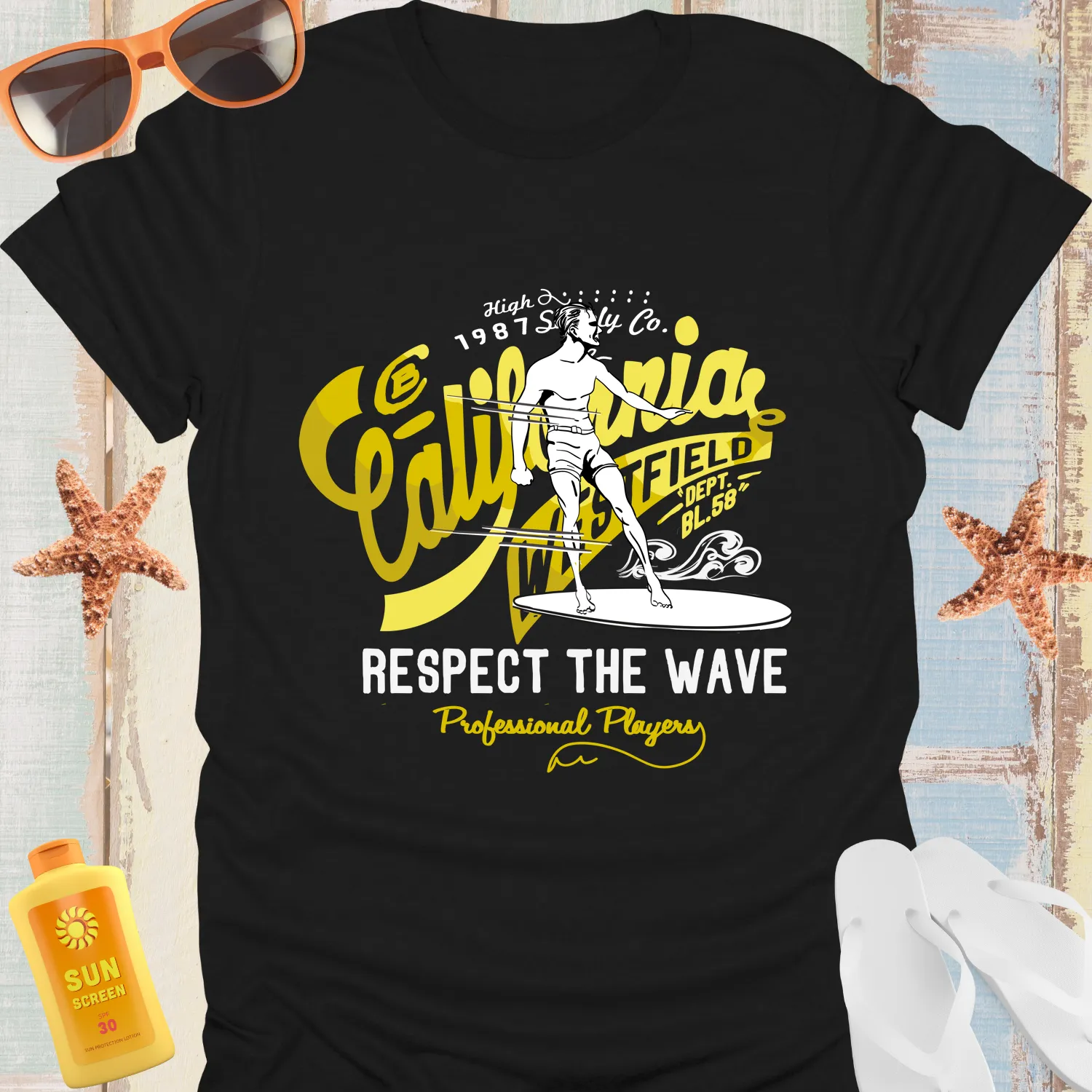 Vintage California Surf Tee Retro Beach Vibes Shirt