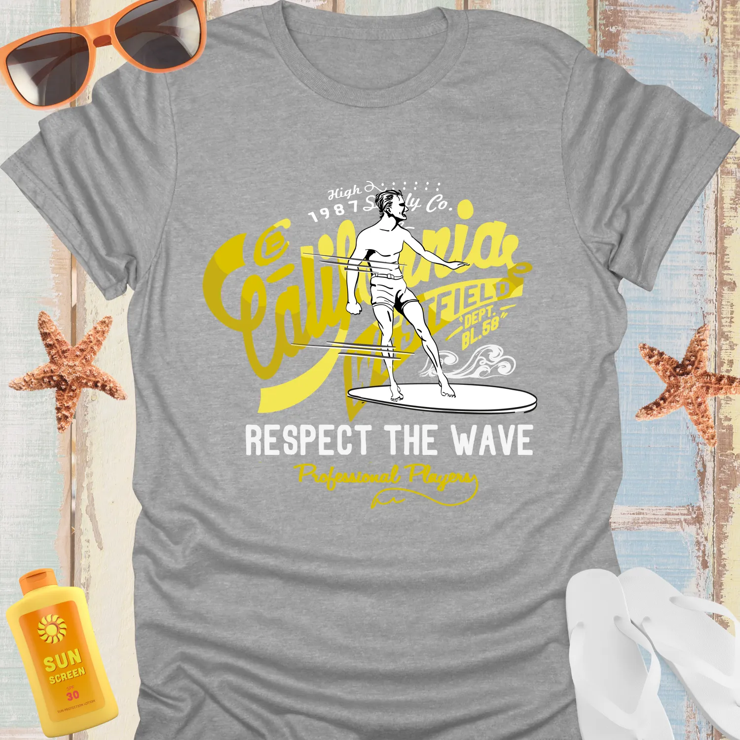 Vintage California Surf Tee Retro Beach Vibes Shirt