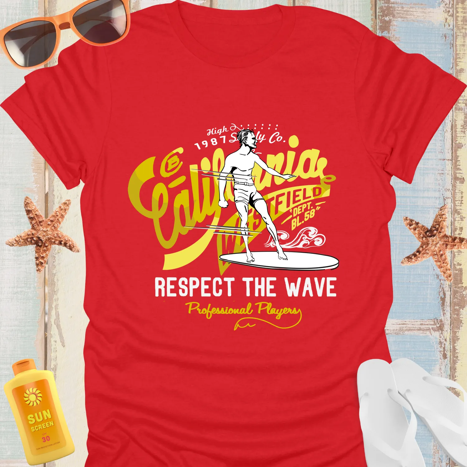 Vintage California Surf Tee Retro Beach Vibes Shirt