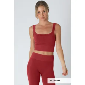 Vintage Chevron Crop Top