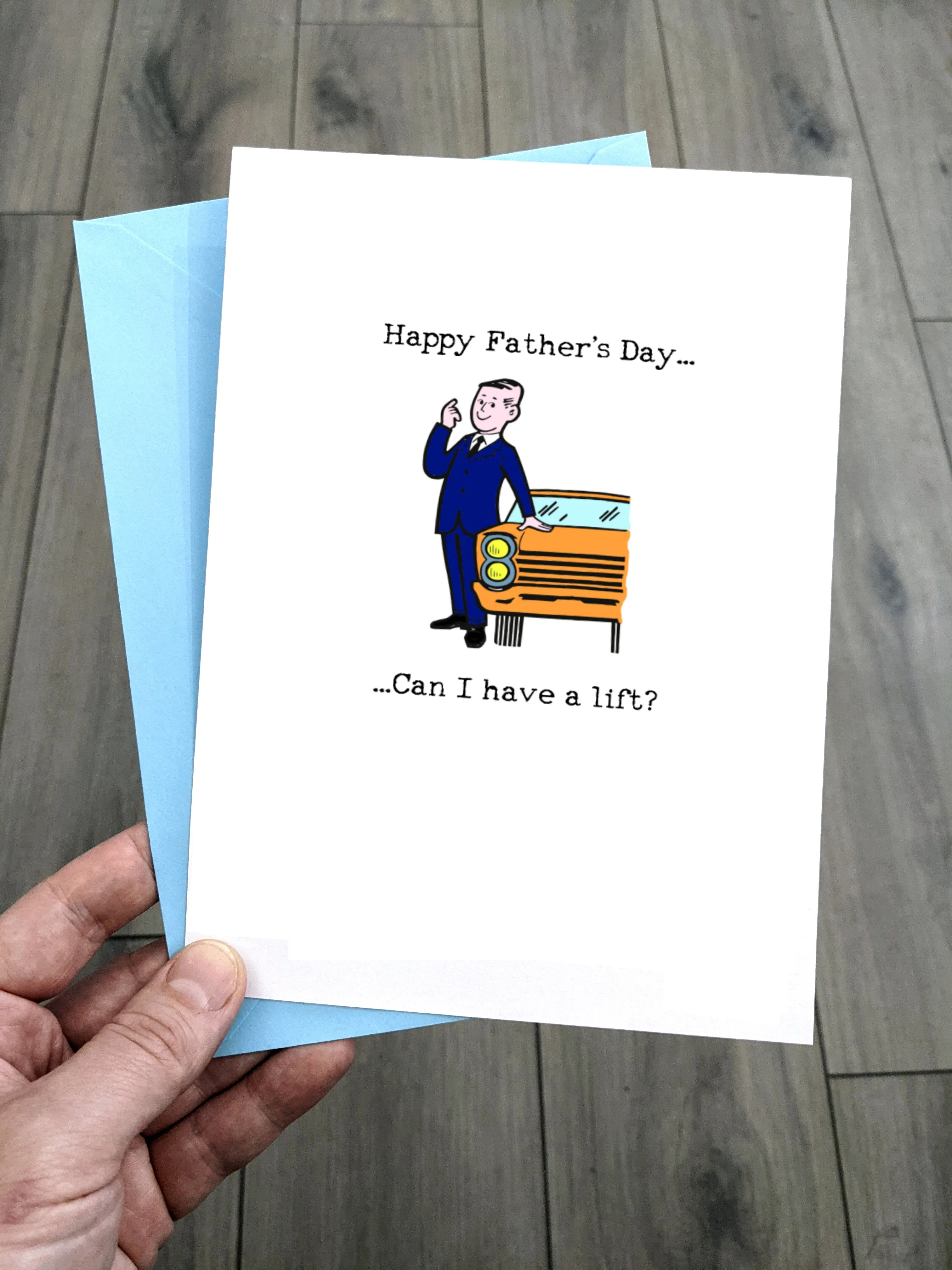 Vintage Design Fathers Day Card - Can I have a lift?