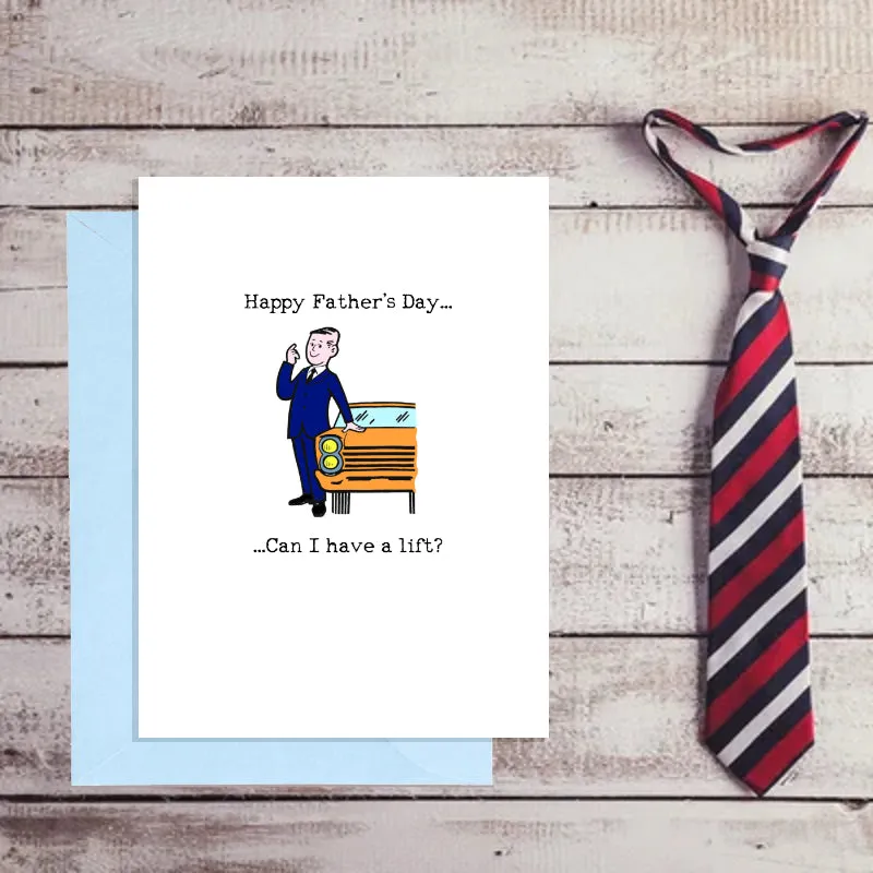 Vintage Design Fathers Day Card - Can I have a lift?