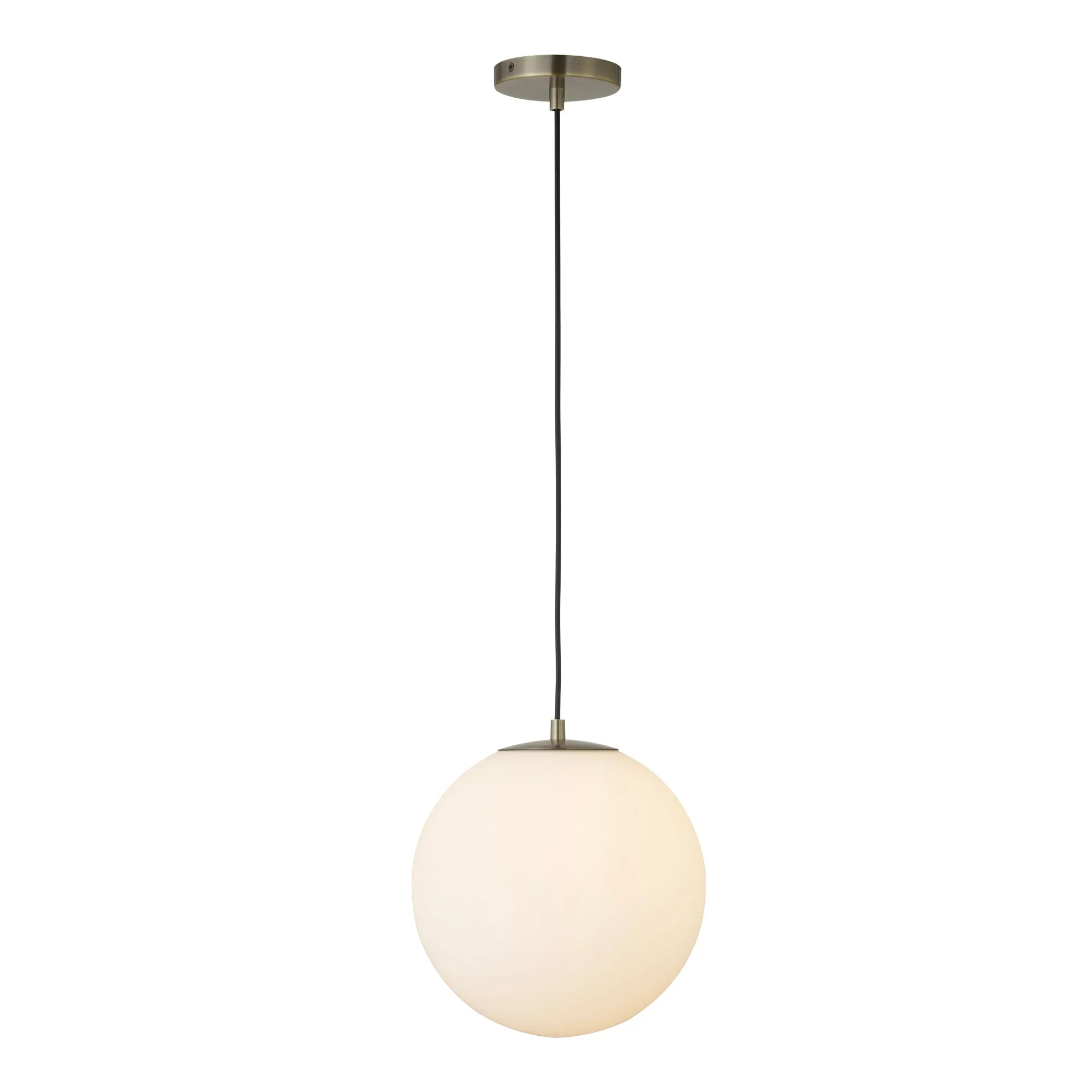 Vintage-Inspired 12in Frosted Glass Globe Pendant Light