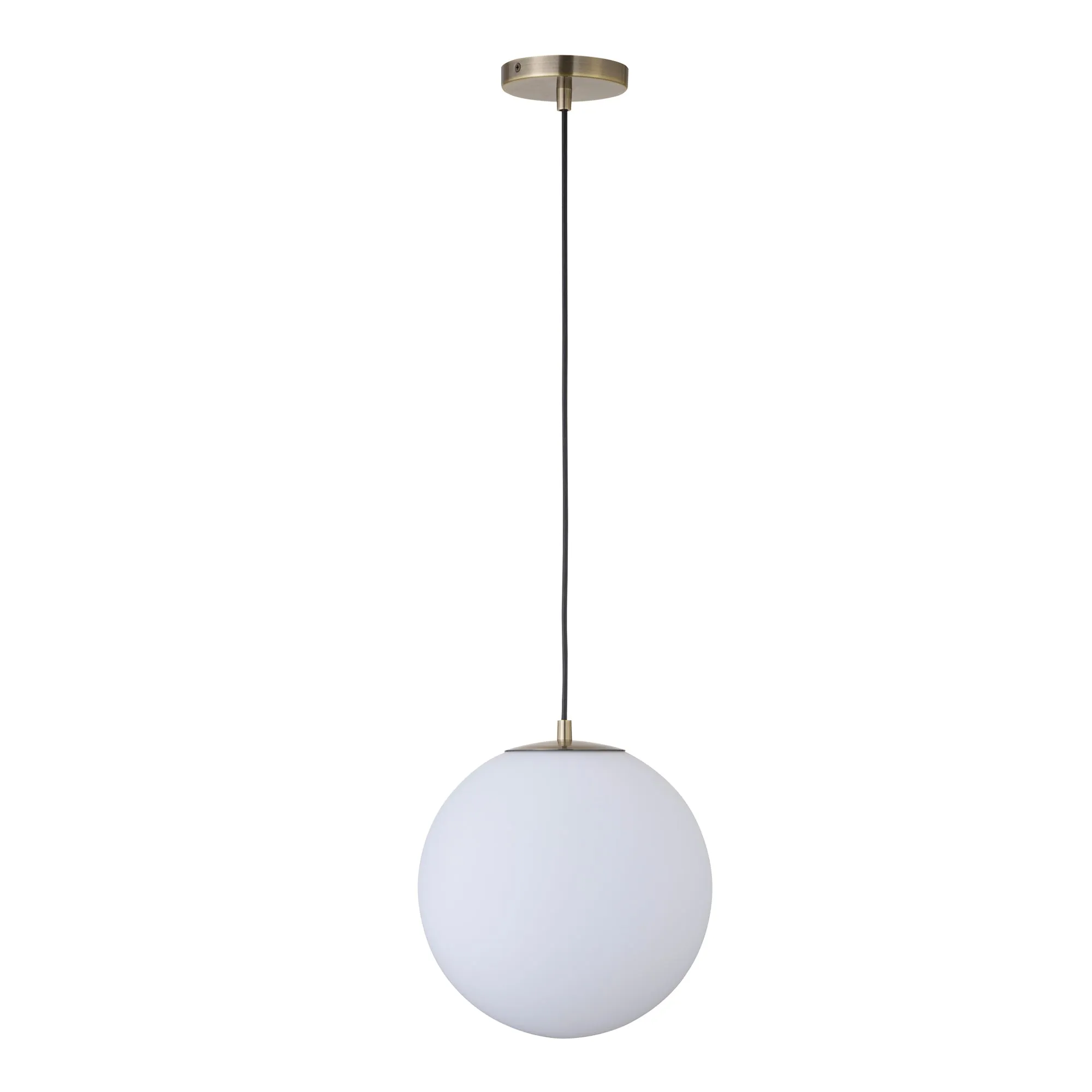 Vintage-Inspired 12in Frosted Glass Globe Pendant Light
