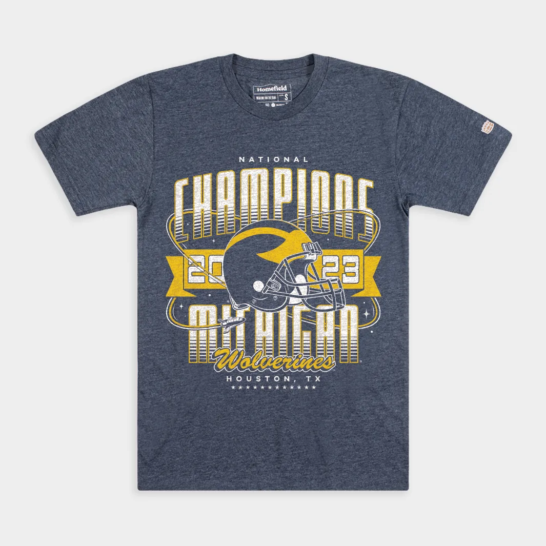 Vintage-Inspired Michigan Football 2023 Champions Tee