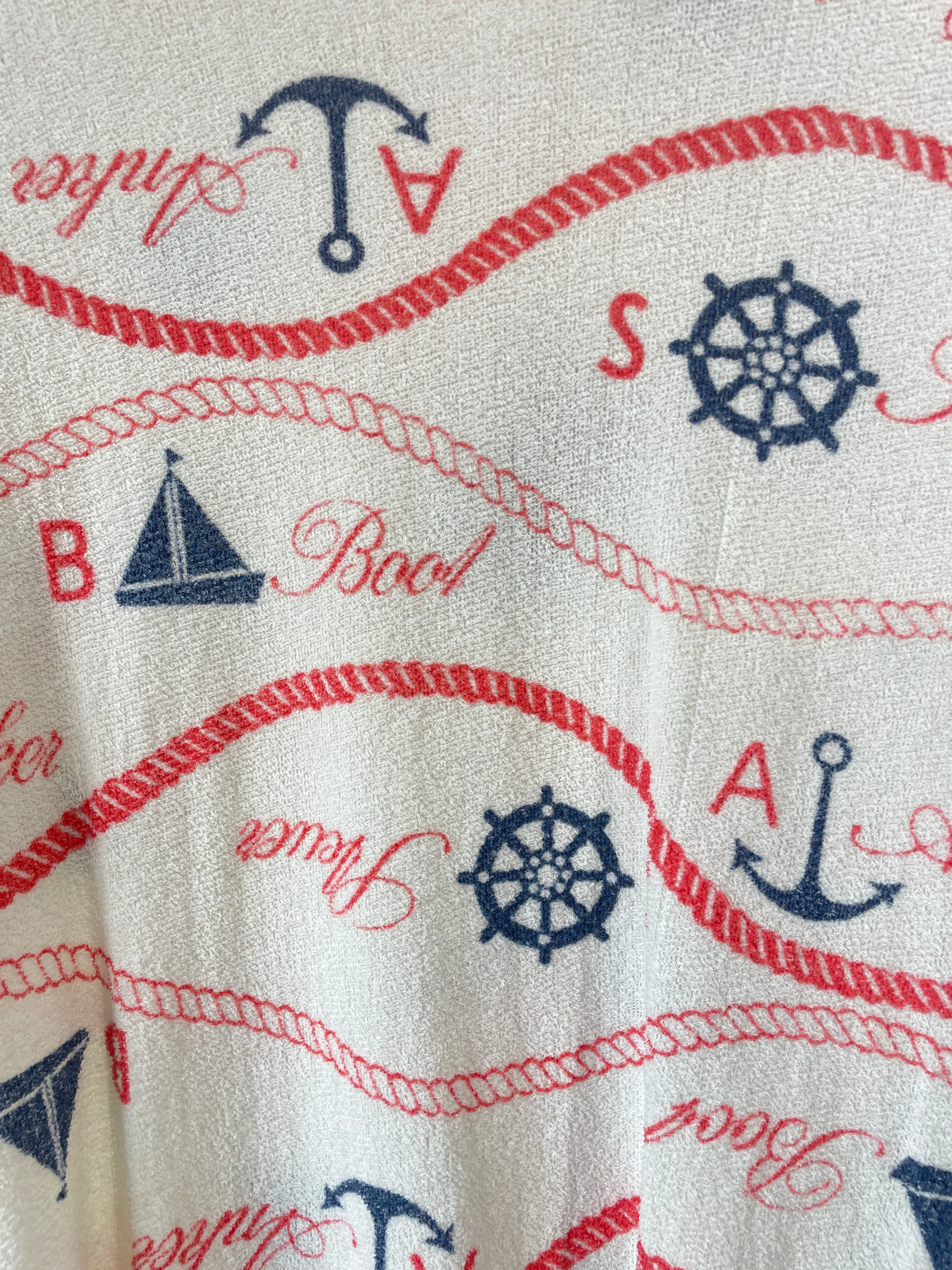 Vintage Nautical Terrycloth T-Shirt
