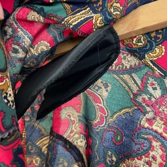Vintage Opulence Blazer Light Coat Jacket Paisley Women’s Size M Maximalism Red