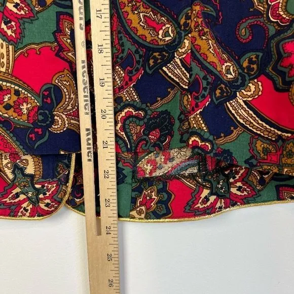 Vintage Opulence Blazer Light Coat Jacket Paisley Women’s Size M Maximalism Red