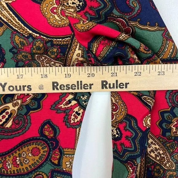 Vintage Opulence Blazer Light Coat Jacket Paisley Women’s Size M Maximalism Red