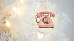 Vintage Pink Rotary Phone ornament  | French Cottagecore Collection