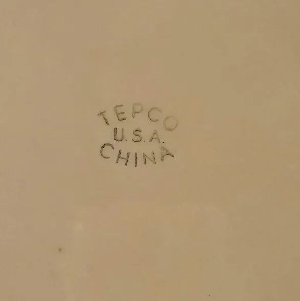 Vintage Tepco China Broken Wagon Wheel Plate