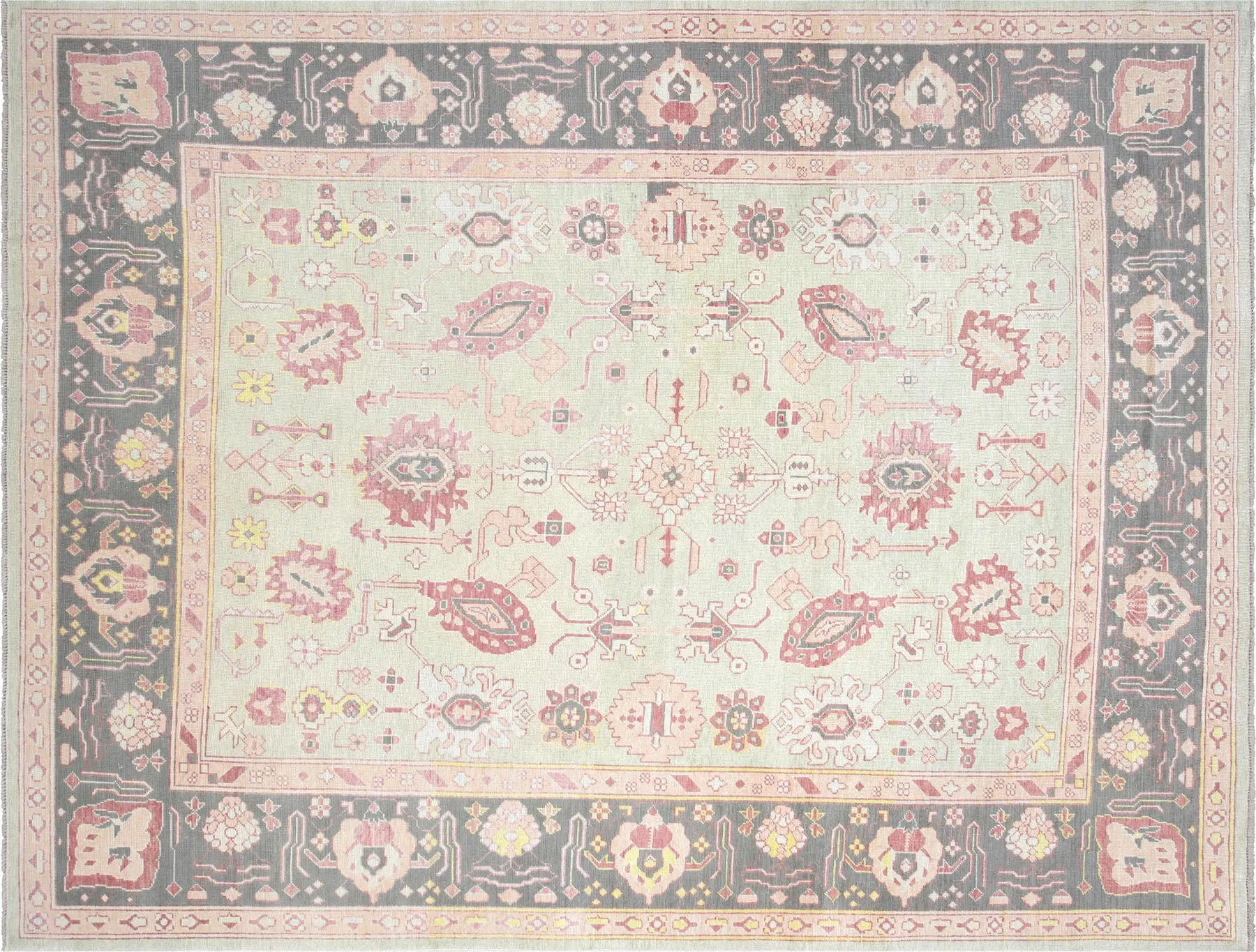 Vintage Turkish Oushak Rug - 10'5" x 13'11"