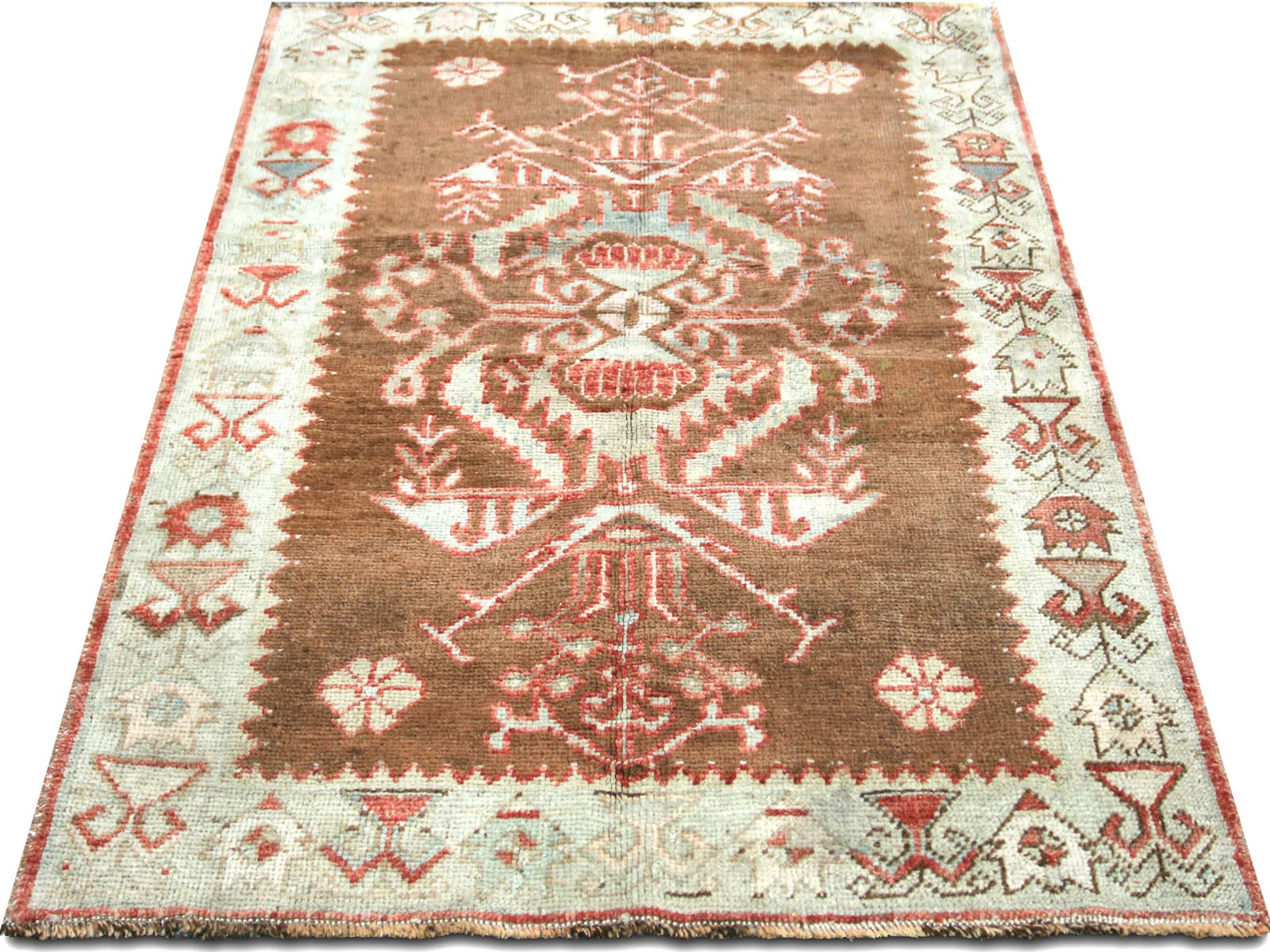 Vintage Turkish Oushak Rug - 3'6" x 4'7"