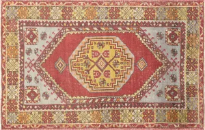 Vintage Turkish Oushak Rug - 3'9" x 5'9"