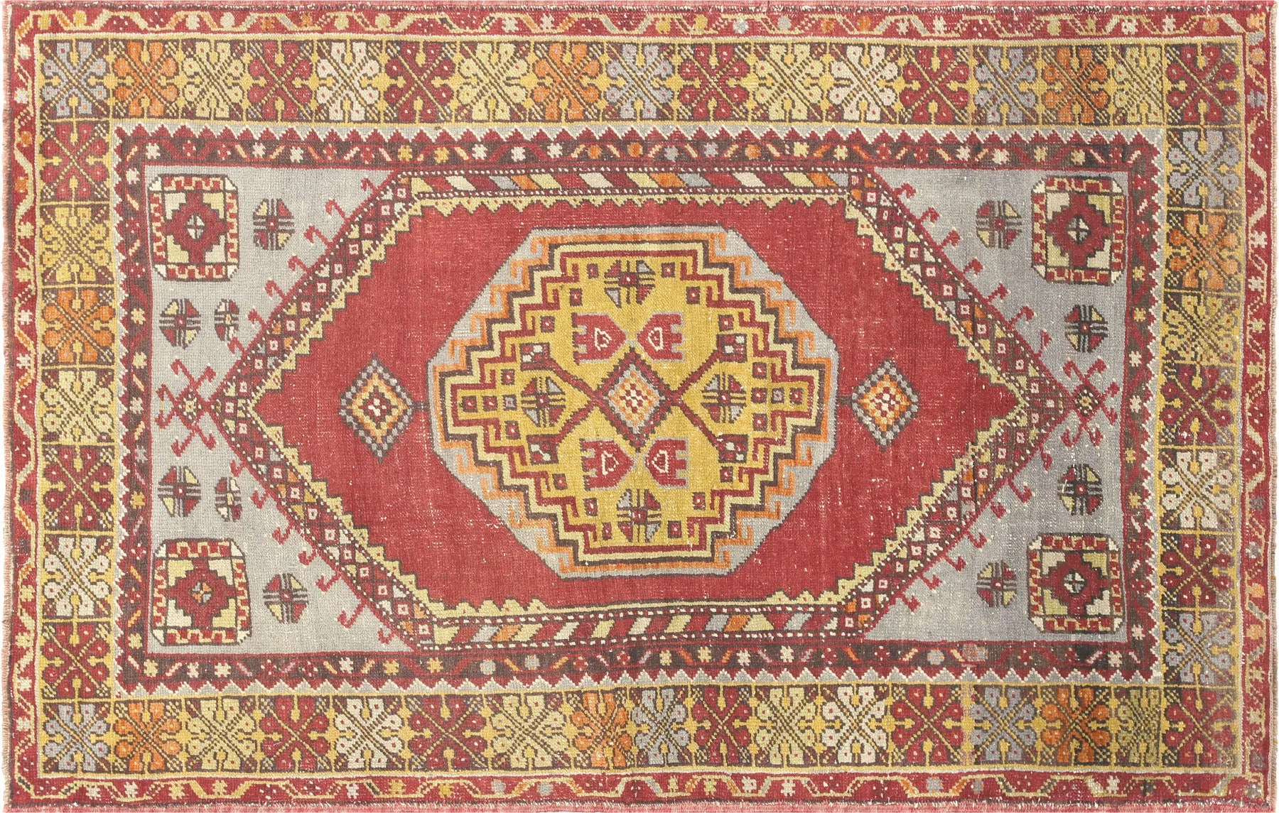 Vintage Turkish Oushak Rug - 3'9" x 5'9"