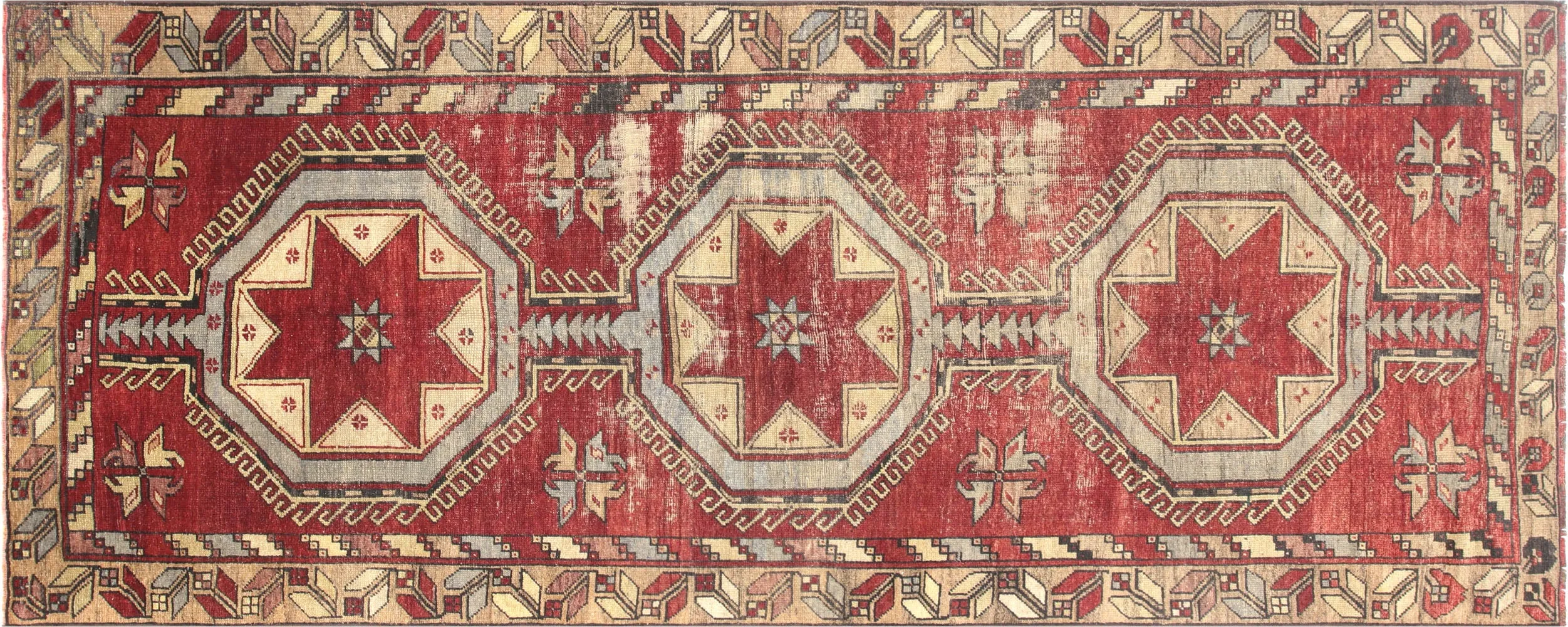 Vintage Turkish Oushak Rug - 4'5" x 10'11"