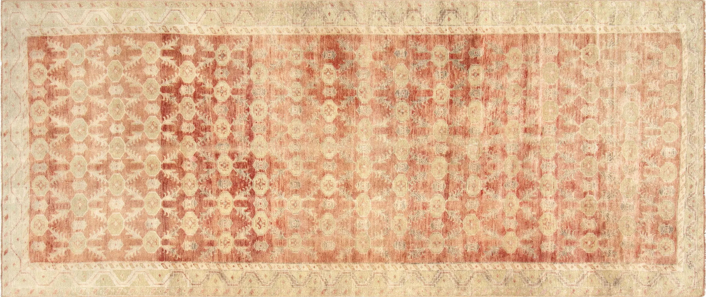 Vintage Turkish Oushak Rug - 5'1" x 11'10"