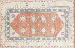 Vintage Turkish Oushak Rug - 5'9" x 8'8"