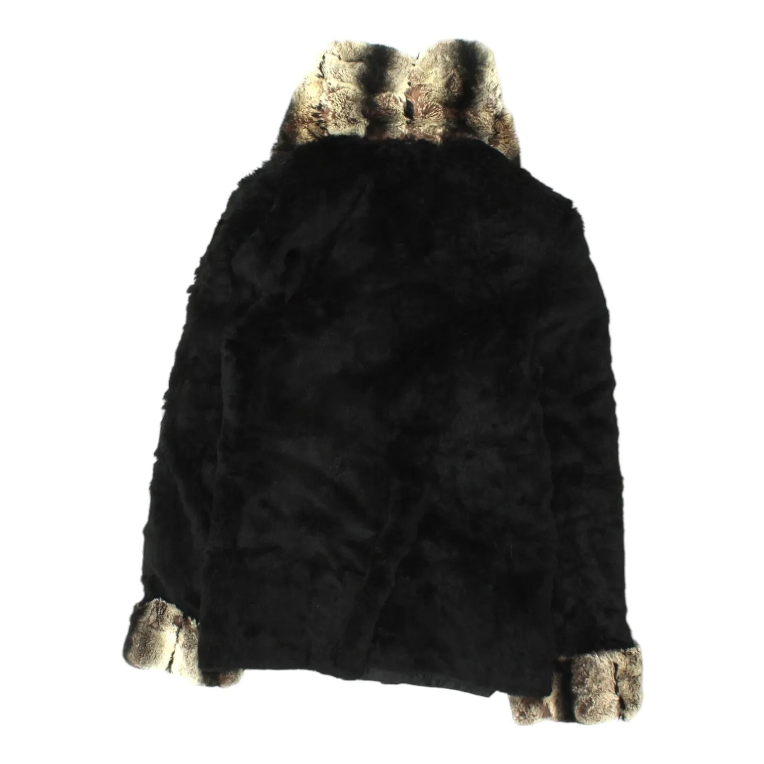 Vintage Womens Fur Jacket | Black Brown High End Luxury Coat